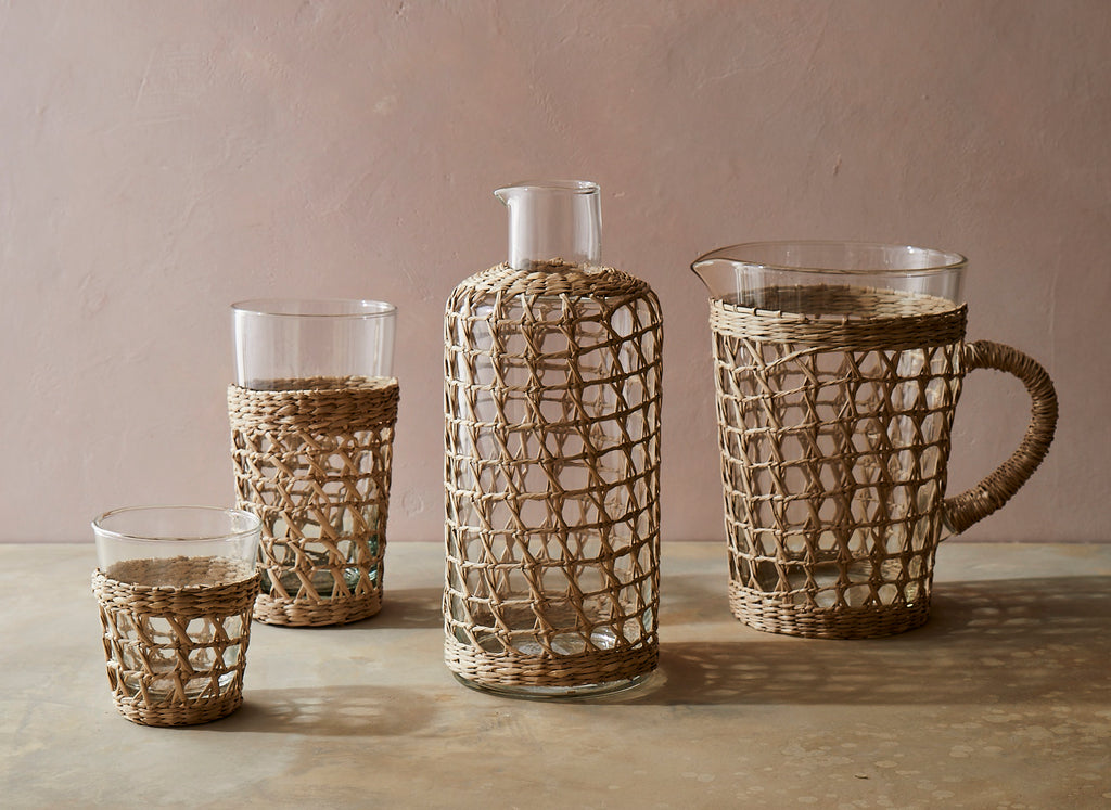 Handwoven Seagrass Small Tumbler (Set of 2)