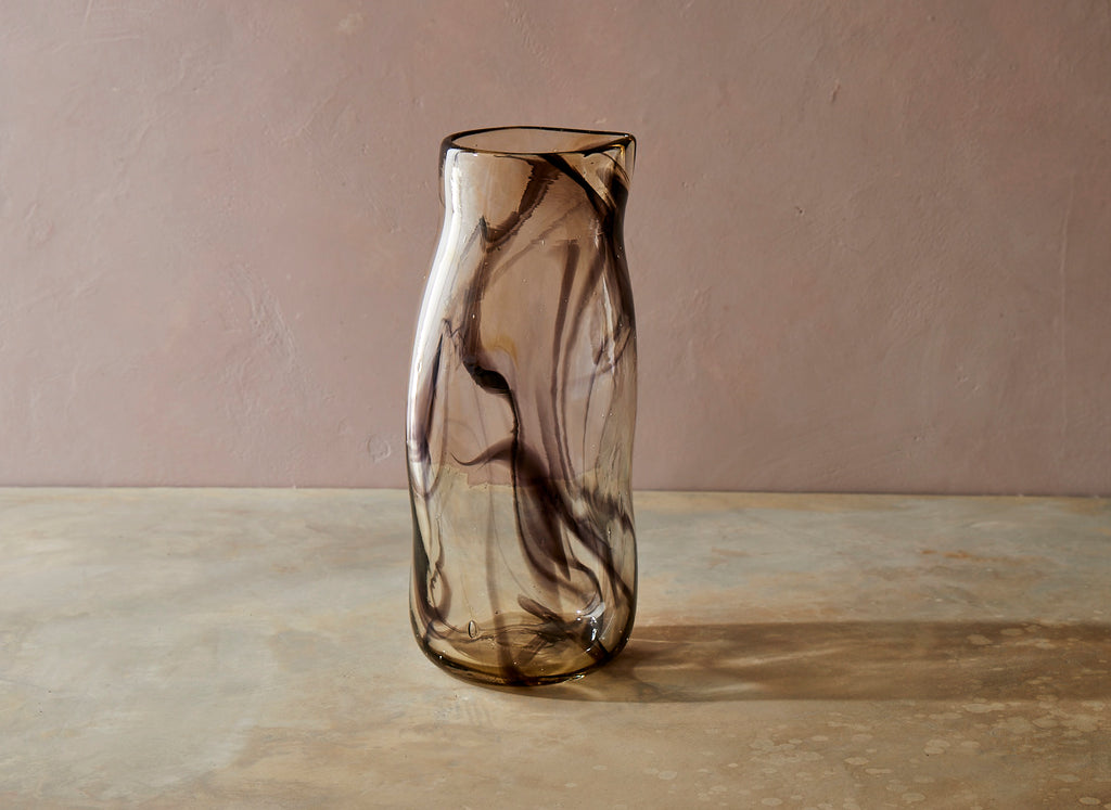 Fumé Hand Blown Glass Carafe