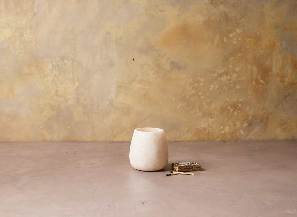 Egyptian Alabaster Candle Holder