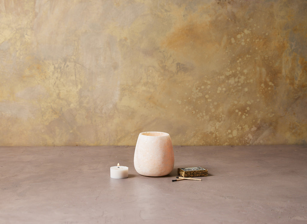 Egyptian Alabaster Candle Holder