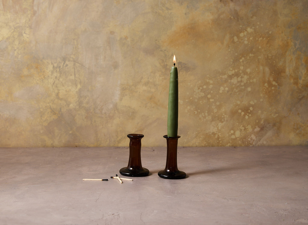 Mud Lark Glass Candlestick