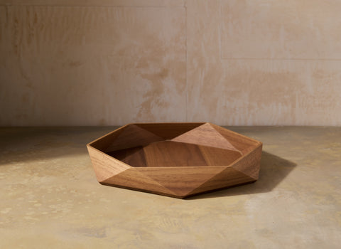 Rokkakkei Walnut Tray