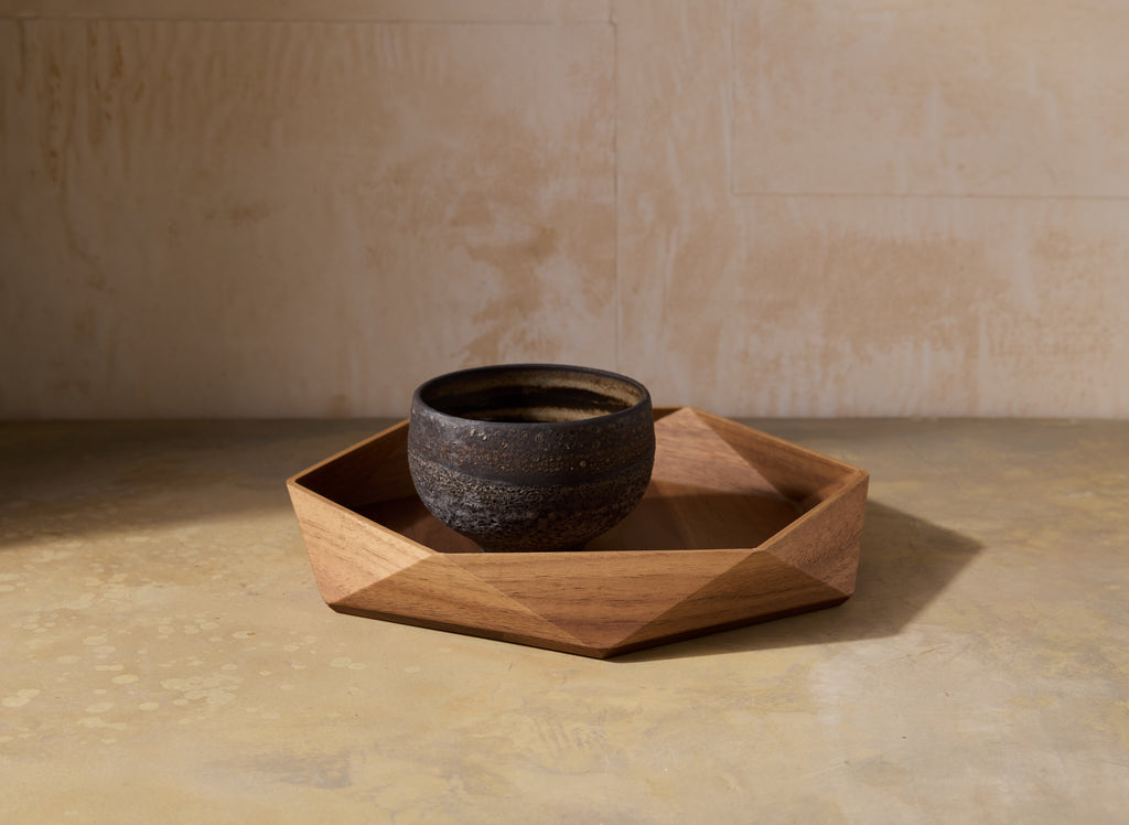 Rokkakkei Walnut Tray