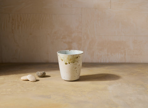 Kazegama-Fired Porcelain Cup, Celadon Glaze, no.3