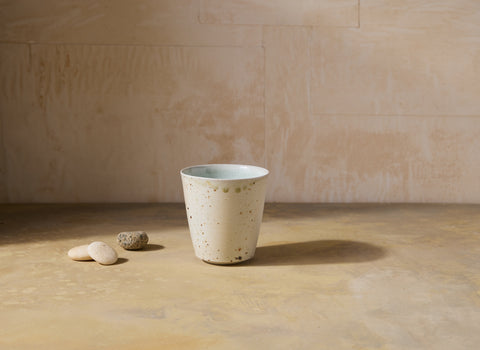 Kazegama-Fired Porcelain Cup, Celadon Glaze | 18