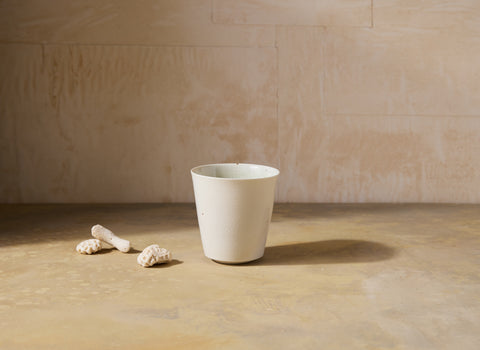Kazegama-Fired Porcelain Cup, Celadon Glaze, no.1