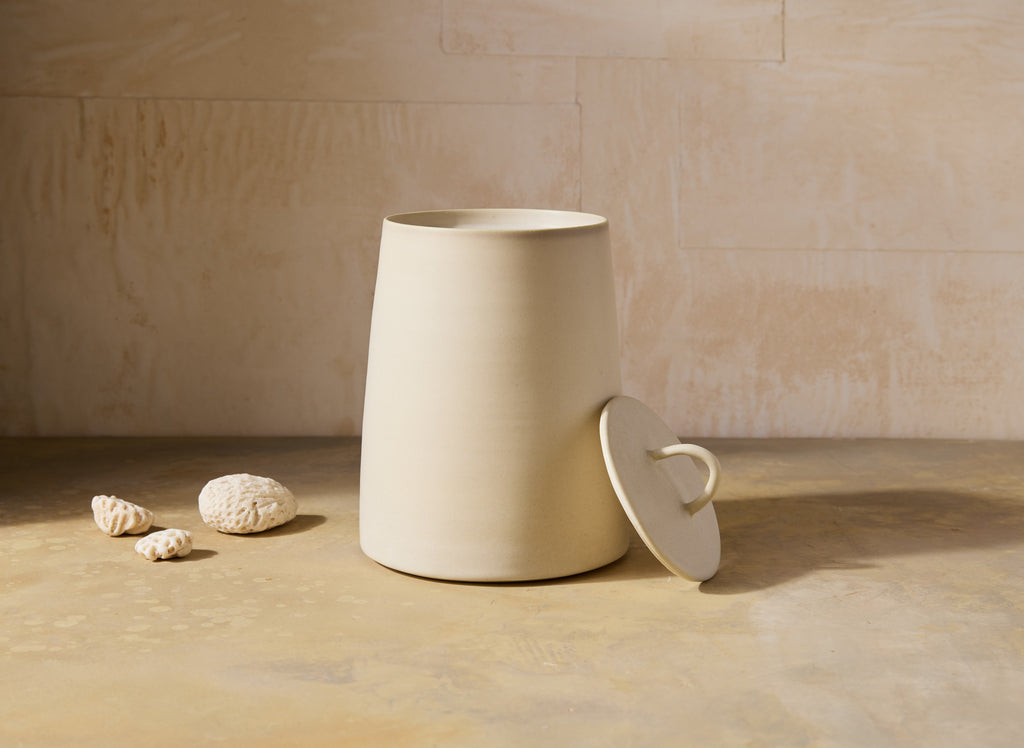 Matte Lidded Jar, Tall