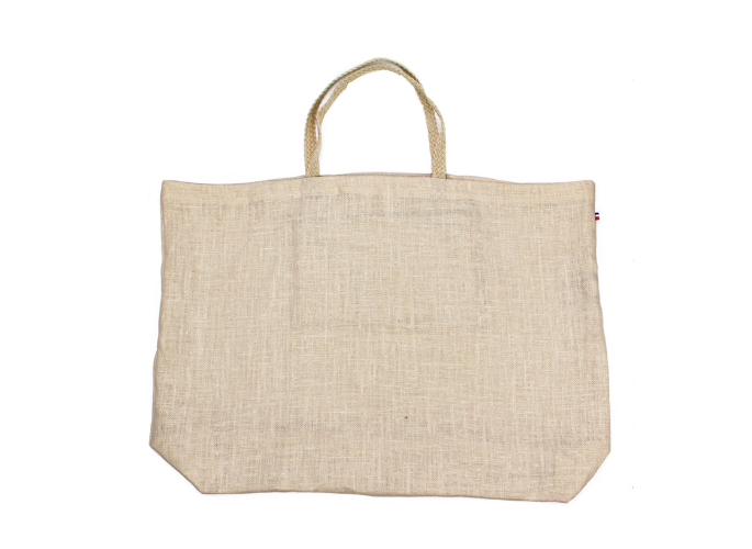 Linen top beach tote