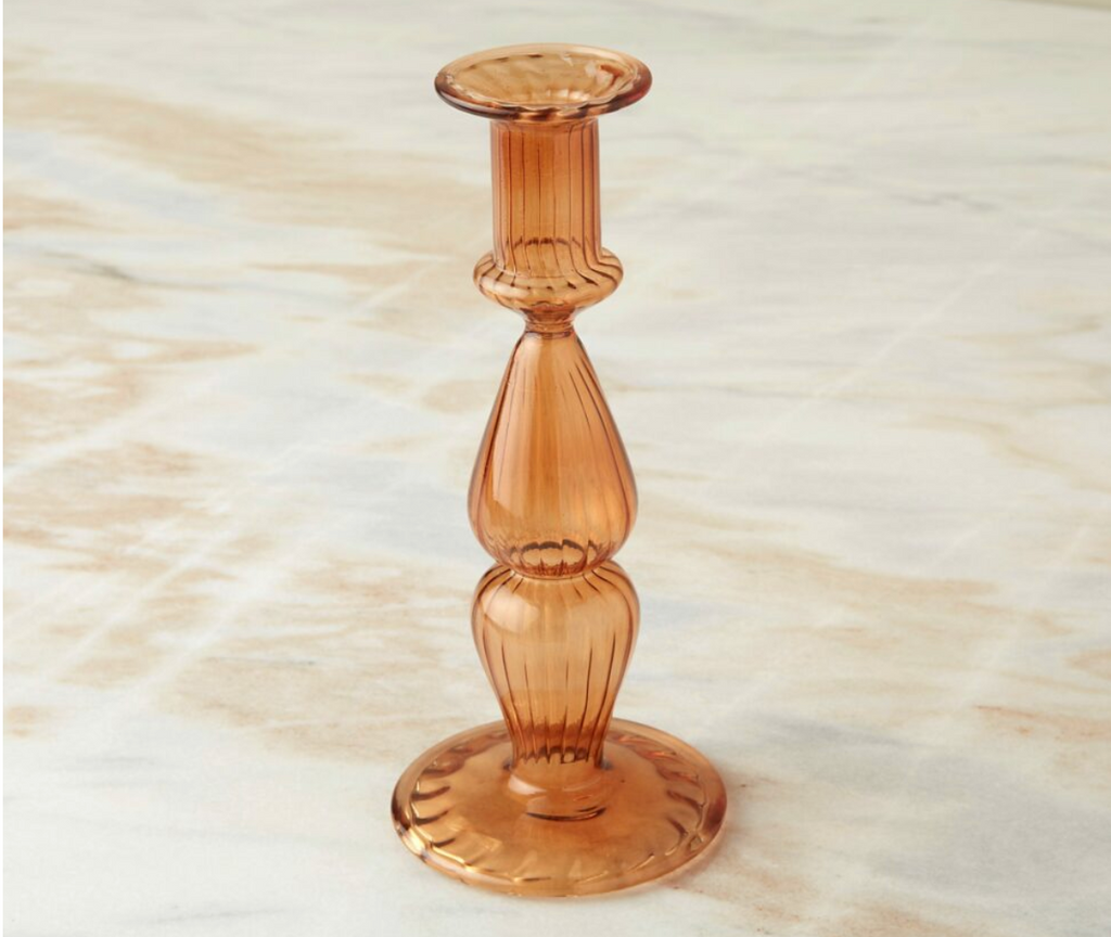 Marmalade Glass Candlestick