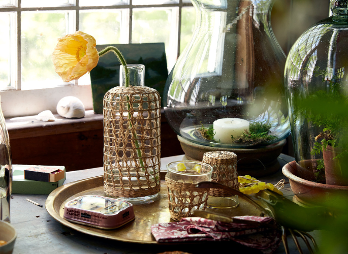 Handwoven Seagrass Small Tumbler (Set of 2)