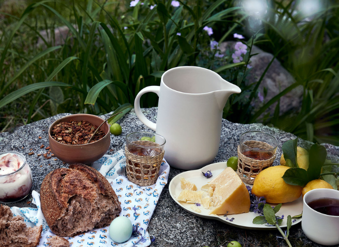 White Porcelain Pitcher