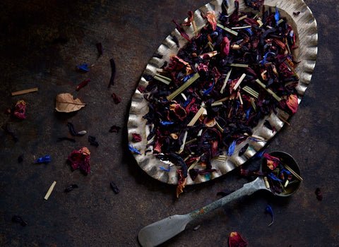 No. 100, Corazon de Cien Fuegos, is a soulful vitamin-C rich hibiscus tea blend from BELLOCQ. "One of the loveliest tisanes I've tasted," raves the Wall Street Journal. 