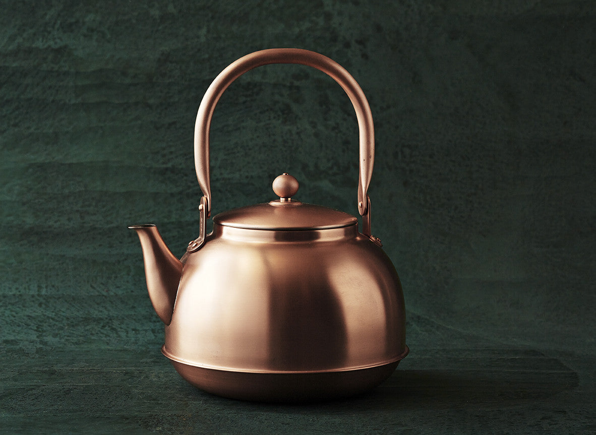 Copper Tea Kettle, Nickel-Lined Copper Kettle