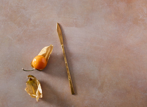 Japanese Brass Dessert Knife