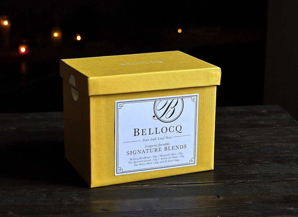 Shop the premium tea collection by BELLOCQ, featuring our signature blends. This premium tea sampler offers a generous selection of our favorite tea blends and includes 25 filter bags.